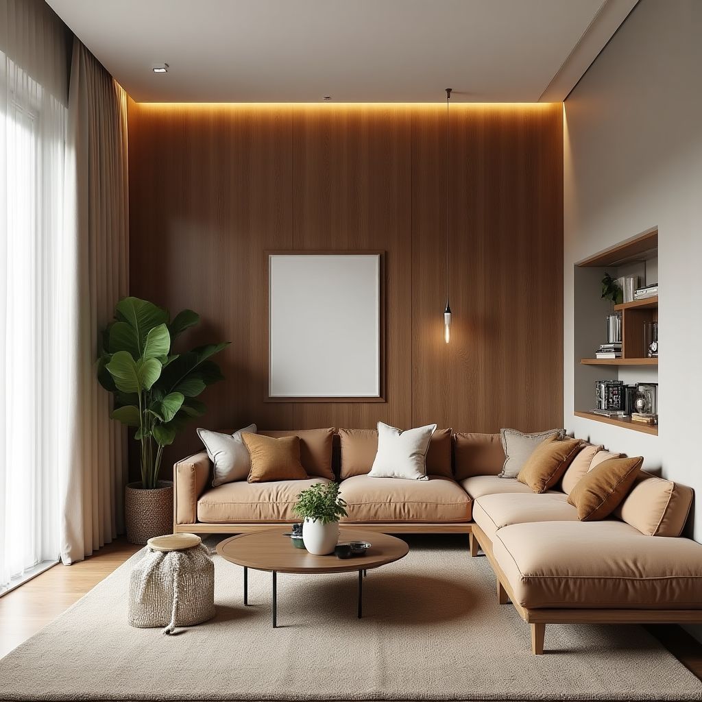 Stylowe wnętrze apartamentu w stylu skandynawskim z ciepłymi akcentami