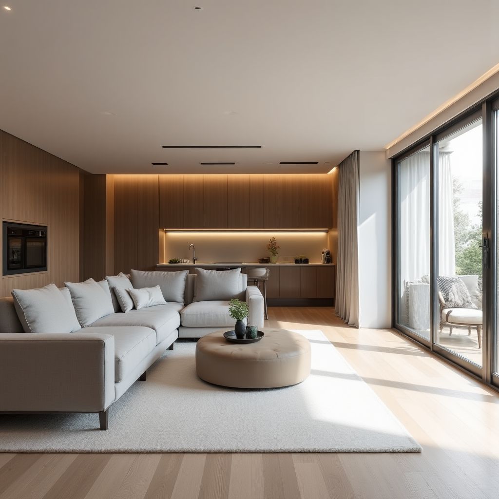 Nowoczesny apartament z elementami smart home i minimalistycznym designem